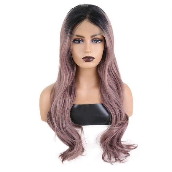 22” Black Root Ash Pink Lace FRONT WIG NEW